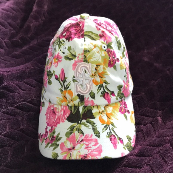 MLB Other Kids Pink Floral Seattle Mariners Hat Poshmark